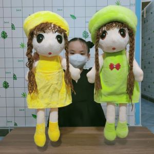 Búp bê Chibi váy vàng gấu bông búp bê Chibi size lớn 60cm nhiều màu lông mịn cao cấp mẫu mới