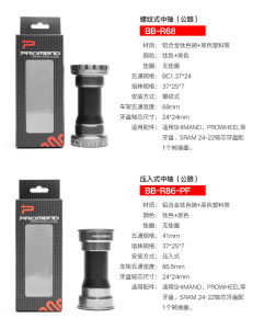 TRục giữa Cốt rỗng xe đạp Promend BB-R và BB-M