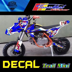 Sticker Decal Motif Samurai untuk Motor Trail Mini SK 110cc