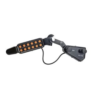 12-hole Acoustic Guitar Sound Hole Pickup Magnetic Transducer with Tone Volume Controller Audio Cable