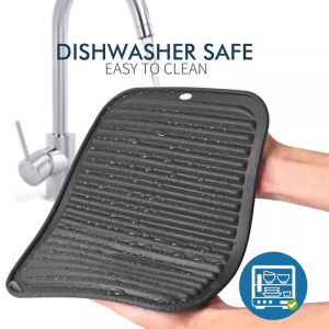Silicone Kitchen Draining Mat Desktop Plate Non-slip Mat Sink Mat Home Anti-scald Pot Mat Multi-Purpose Silicone Mat