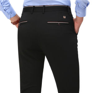 2020 Fashion Suit Pants Mens Elegant Dress Pants Solid Men Leisure Suits Trousers Male Slim Fit Pants Formal Black Blue