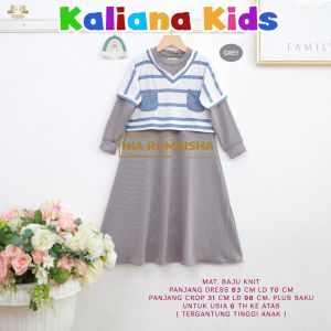 NEW DRES ANAK BAHAN KNIT KALIANA KIDS PLUS CROP BY NIA RUMAISHA