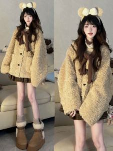 CHANGTONG | Fashionable Short Loose Warm Faux Fur Coat