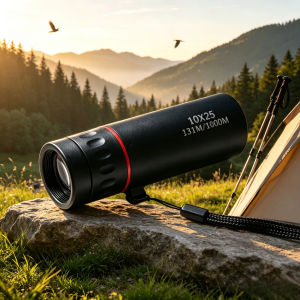 10X25 HD Monocular Telescope Pocket Portable for Outdoor Travel Hiking Fishing Camping Bird Watching Concert