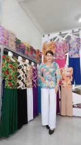 Áo Bà Ba Bông Cổ Nữ Hoàng - Không Quần