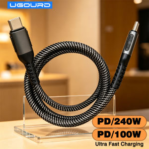 UGOURD 240W PD 3.1 USB C to C Cable & 100W Type-C to Type-C Fast Charging Cord Heavy-Duty Braided Nylon USB2 Charger Cable 1m 2m