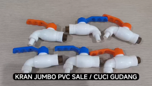 SALE CUCI GUDANG KRAN TAMAN JUMBO PVC DRAT KUNINGAN 1/2 INCH  / KERAN AIR