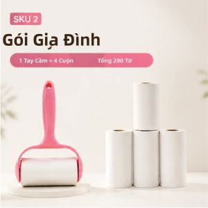 Cuộn Giấy Dính Siêu Dính Loại Bỏ Lông Thú Cưng 40 Tờ Thay Thế Làm Sạch Lông Quần Áo Lông Chó Mèo Làm Sạch Đồ Nội Thất Ghế Sofa