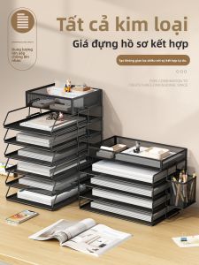 MINGZHUO | Kệ Lưu Trữ Tài Liệu Đa Lớp Kim Loại A3 A4