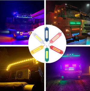 Angelila 10/20 pcs COB LED Module Truck Side Marker Indicator Light 24V White Pink Yellow Red Ice Blue Green Warning Lamp for Bus Lorry Tailer Car Motorcycle Advertisement Sign Board Backlight