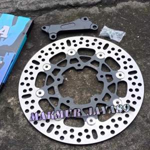 DISC PIRINGAN CAKRAM DEPAN UK 260MM+BREKET VARIO 125 150 NEW BUAT LUBANG BAUT 5