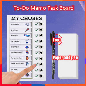 Daily Task Planning Board Portable Reusable Daily Planner Detachable Plastic Memo Checklist Boards For Child Students