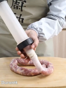 Manual Sausage Maker Longanisa Maker Machine Meat Stuffer Filler Hand Operated with Funnel Tube Salami Maker Food Grade