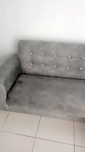 Sofa Kain Sofa Baldu Sofa Kulit FREE STOOL High Quality Velvet 3 Seater 1 Stool Sofa L Shape / Fabric  / PVC Sofa