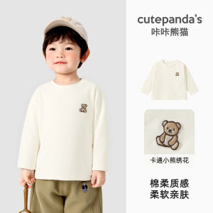 CUTEPANDAS Long Sleeve T-Shirt for Kids Baby Girls Autumn Spring Casual Loose Fit round Neck Cartoon Print Base Shirt