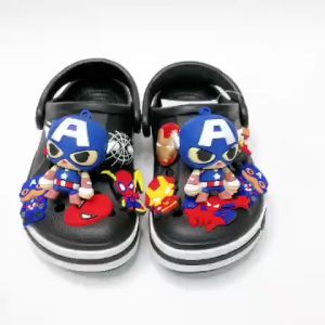 TẶNG 12 STICKER - Dép Cross cho bé trai HannaKids màu Đen Sục Cros Baya cho trẻ em nam nữ giày xục Clog Kid xuất khẩu