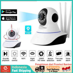 CCTV Wifi IP Kamera 3 Antena Wireless IP Camera HD 1080P  HD 1080P 2 Mp Kamera CCTV Wifi 3 Antena Outdoor Kamera Murah
