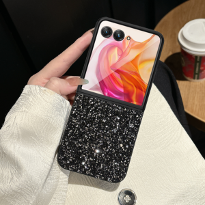 Luxury Glitter Starry Phone Case For Motorola Razr 50 40 60 70 Ultra 2025 2026 + 2024 Sequin Shiny Hard PC Bling Fashion Cover