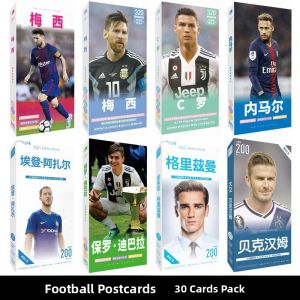 Football Star Postcards Messi Fan Supplies Cristiano Ronaldo Photograph Stickers Small Cards Memorabilia Barcelona Fans Items