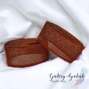 peci rajut jaring gaya akar new model merk AMAR Motif Muslim