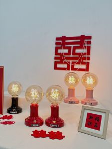 Marriage Dowry Changming Lamp a Pair of Wedding Night Lights New Wedding Celebration Table Lamp Bedside Lamp Gift for New Couple Bride Girlfriends
