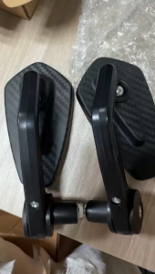 Pinph Motorcycle Bar End Side Mirror Carbon Design Rearview Mirror Universal For All Motorcycle CNC Billet Aluminum