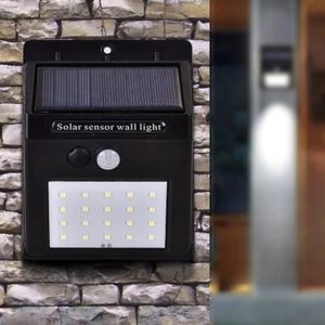 LED Solar Wall Lamp Motion Activated Wireless Outdoor Light with Integrated Panel for Fences Courtyard Steps and Entrances