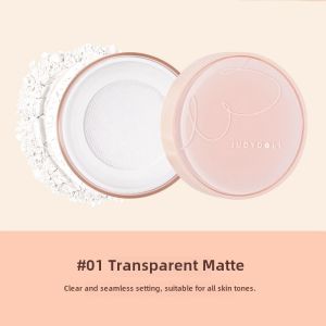 Judydoll Lightweight Soft Focus Loose Powder Transparent Long-lasting Makeup Setting Powder Resistant to Fading Purple Color