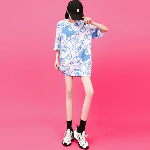 Áo Thun Nữ Tay Ngắn Cổ Tròn Dáng Rộng Mùa Hè Phong Cách Đường Phố Cotton 100% Dáng Rộng Thời Trang Thường Ngày