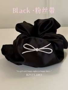 Sweet Satin Feel Hair Ties Pink Butterfly Knot Embroidered Hair Bands New Autumn Fashion Hair Accessories Ballet Series