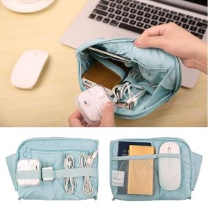 URBAG Portable Handbag Multifunctional USB Data Cable Digital Accessories Travel Cable Organizer Bag Electronic Organizer Cosmetic Storage Bag Small Zipper Pouch