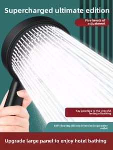 Boosted Shower Head for Home Use Hot Water Heater Bathing Large Water Output Shower Head Pressurized Rainfall Lotus Head Bath Dominator Set