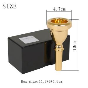 14mm Tuba Mouthpiece Euphonium Large Mouth Holding Copper Alloy Material Silver Gold Mouthpiece Brass Instrument Accessories