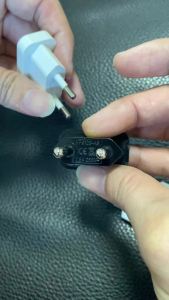 CN US To EU Euro Plug Adapter 2 Ổ Cắm Tròn Bộ Chuyển Đổi Nguồn Điện Du Lịch Nối Đất Tiêu Chuẩn Không Có Bộ Bảo Vệ Chống Sét USB