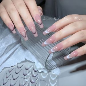 Influencer Picks Finished Nail Beauty Gradient French Stickers Simple and Convenient Easiest for Match Stickers Nail Matching Decorations