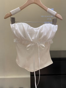 Pure Desire Sweet Spicy White Sleeveless Tube Top Tank Womens Slimming Base Layer Shirt Fall 2025 New Style Commute Short