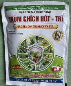 Thuốc trừ sâu (Sâu) Oscare 100WP- 100gr- Trùm chích hút- trĩ- Delta Thụy Sĩ )