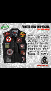 BAD RELIGION -inspired Printed Iron-On DIY Patches for Jacket Decoration. Features 2026 patches with band logos and album art. Suitable for customizing denim jackets. Ideal for rock music enthusiasts.