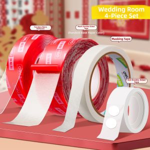 deli | Red Non-Marking Decoration Tape