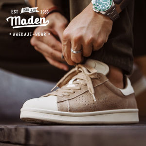 MADEN brand workwear style shell head men shoes 2025 autumn new retro arrow board shoes trend sports shoes low top shoes versatile breathable casual shoes