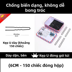 Kẹp Tóc Giữ Định Hình Mờ Màu Đen