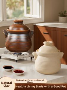 Stove-Ready Heat-Resistant Ceramic Pot For Home Use