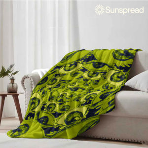 Beast Kingdom | Green Eye Abstract Soft Warm Flannel Blanket Lightweight Cozy Christmas Halloween Home Decor Room