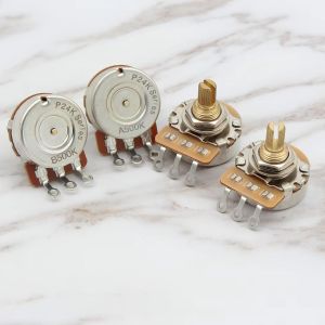 FLEOR | FLEOR 4PCS Fine 24-spline Guitar Potentiometers Volume Tone Pots 500K Short Shaft for Electric Guitar Bass