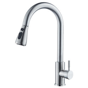 Vòi Nước Bếp Có Thể Quay & Kéo Dài 304 Thép Không Gỉ