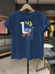 PAIBOLI | Large Size Cartoon Print Short Sleeve T-Shirt Stylish Loose Korean Style Summer Top For Women Casual Comfortable Fashion