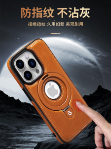 High-End Business Mens Magnetic Absorption Phone Case with Stand for  15ProMax Full Edge Protection Leather Cover for 14 16Promax And 12Pro