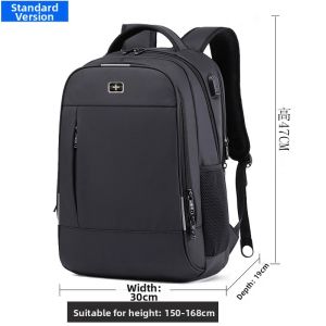 Swiss Army Knife Backpack Large Capacity Business Travel Computer Junior High School Student Schoolbag Lightweight Business Travel Mens Backpack