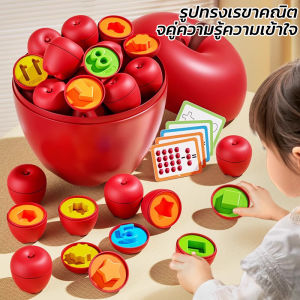 ของเล่นรูปทรงเรขาคณิต จับคู่สีและรูปทรง เสริมพัฒนาการเด็ก ของเล่นมอนเตสซอรี่ ของเล่นการศึกษา 1-3 ขวบ